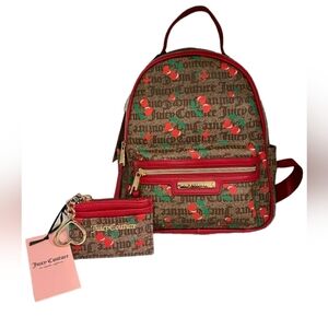 Juicy Couture backpack & cherry wallet